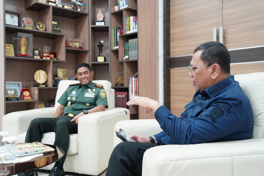 Pj Wali Kota Palembang-Pangdam II Sriwijaya Diskusi Bahas Pemanfaatan Aset