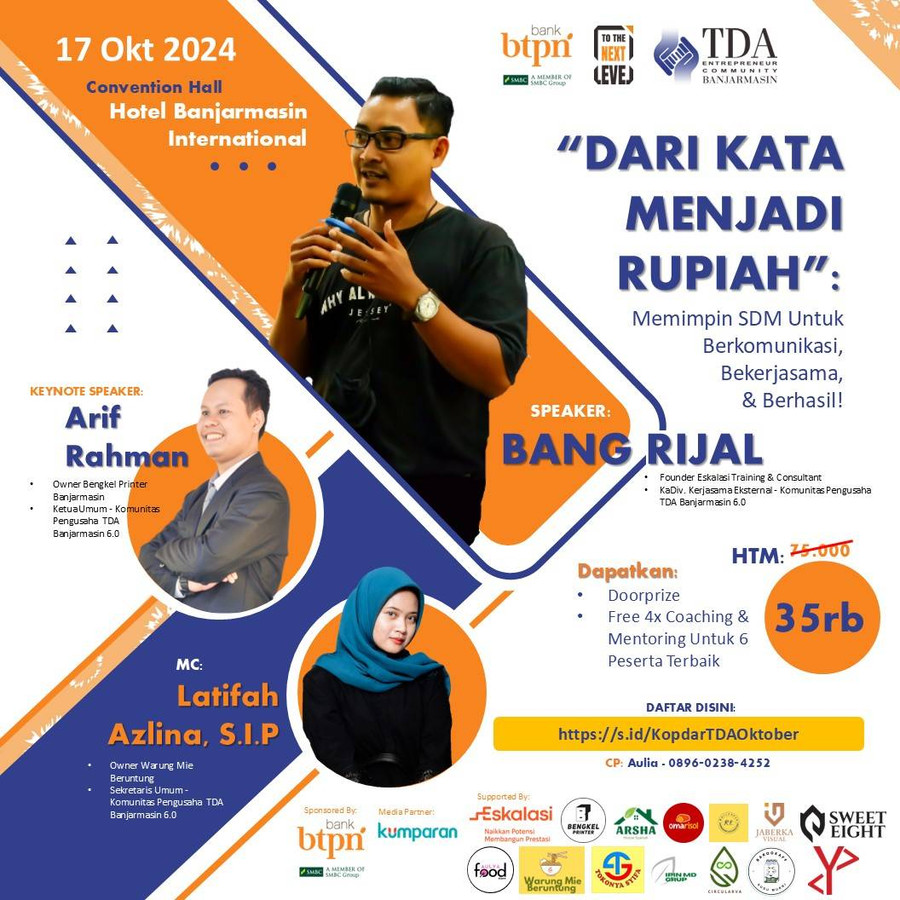 Tingkatkan Produktivitas SDM, TDA Banjarmasin Gandeng SMBC Indonesia - kumparan.com