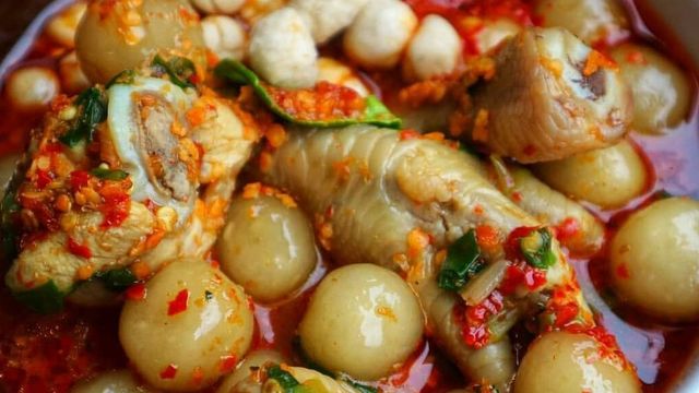 Cara Membuat Bakso Aci Kuah Pedas