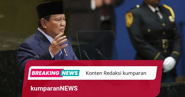 Prabowo Dapat Sambutan 8 Kali Tepuk Tangan Saat Pidato di Sidang Umum PBB