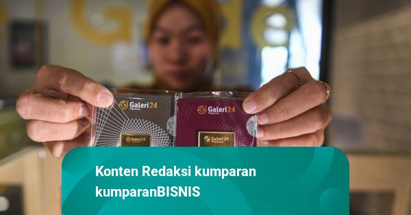 Harga Emas Antam Kembali Turun Jadi Rp 2.713.000 per Gram, Galeri24 Rp 2.734.000