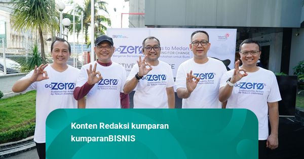 Telkom Gelar Jalan Santai Sambil Pilah Sampah Plastik pada GoZero% Goes to Medan