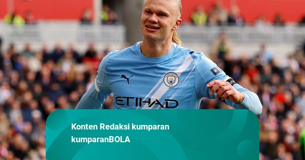 Hasil Liga Inggris: Erling Haaland Bikin Gol Lagi, Man City Hantam Everton