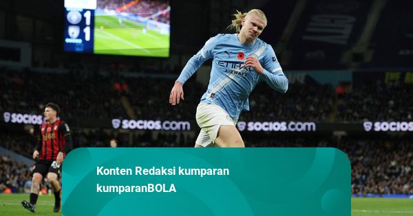 Hasil Liga Inggris: Erling Haaland Brace, Man City Hajar Bournemouth