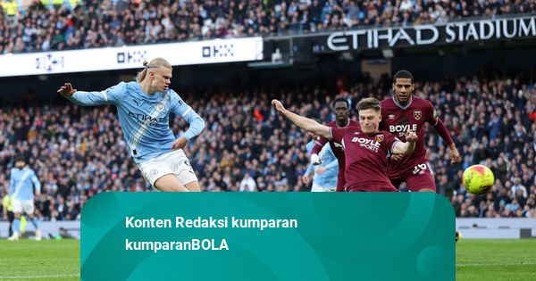 Hasil Liga Inggris: Erling Haaland Cetak Brace, Man City Sikat West Ham