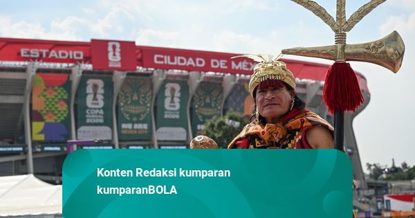 Foto: Menuju Piala Dunia 2026, Pendukung Timnas Meksiko Ramaikan Stadion Azteca