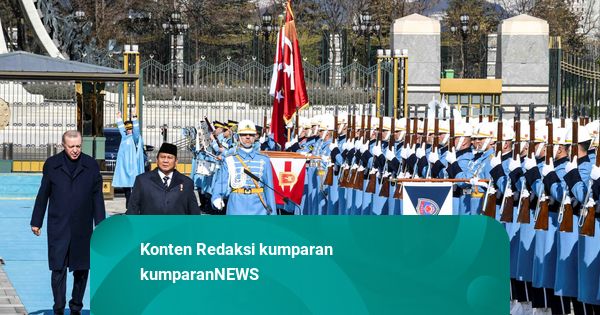 Disambut di Istana Turki, Prabowo Lanjut Bicara 4 Mata dengan Erdogan