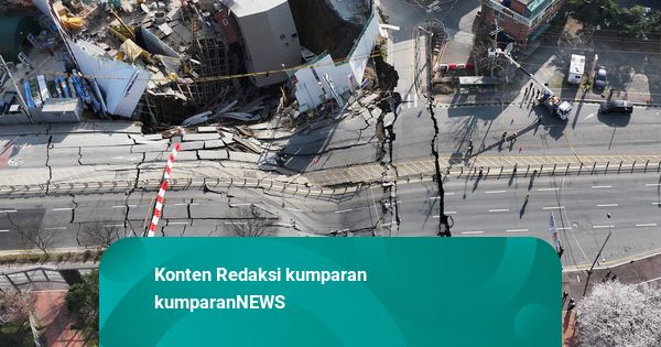 1 Pekerja Konstruksi Kereta Bawah Tanah Korsel yang Roboh Masih Hilang