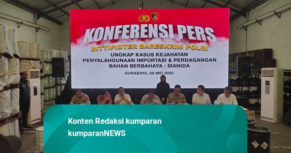 Bareskrim Gerebek 2 Gudang Sianida di Jatim Beromzet Miliaran Rupiah