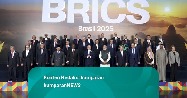 Momen Prabowo Tampil di Barisan Terdepan saat Foto Resmi KTT BRICS 2025 Brasil
