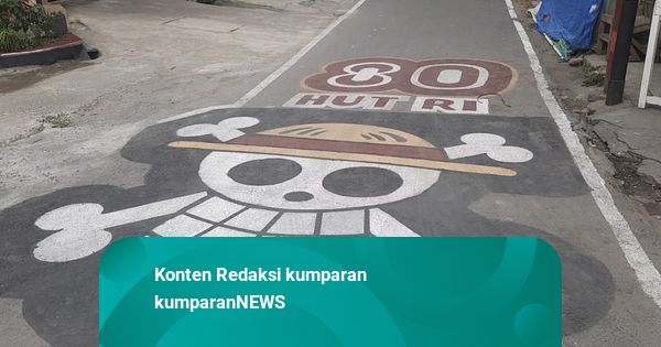 Melihat Mural One Piece di Jalan Kampung di Solo: Topi Jerami di Bawah HUT RI