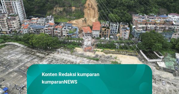Foto: Hujan Deras Sebabkan Longsor di China, 2 Orang Tewas dan 7 Lainnya Terluka