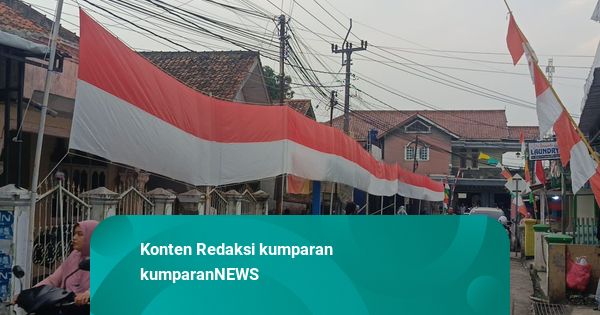 Nasionalisme Kuli Bangunan Cianjur Sisihkan Uang Bikin Bendera Raksasa 680 Meter
