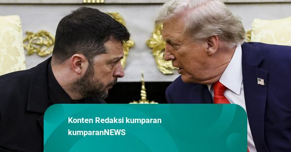 Foto: Pakai Baju Formal, Zelensky Temui Donald Trump di Gedung Putih