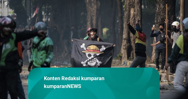 Foto: Bendera One Piece dalam Demo Lintas Negara