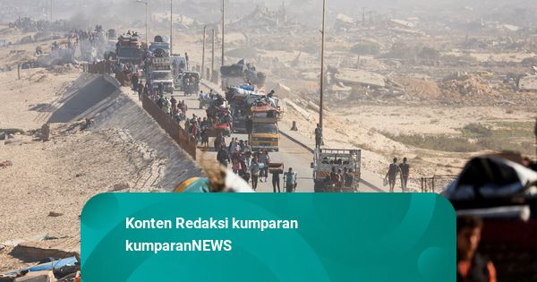 Foto: Pengungsi di Gaza Utara Terpaksa Pindah ke selatan akibat Perintah Israel