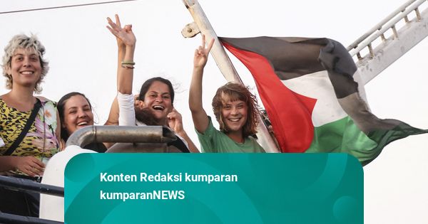 Foto: 47 Kapal Global Sumud Flotilla Tinggal 300 Mil Laut dari Pantai Gaza