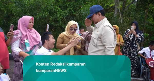 Saat Prabowo Beri Hormat dan Peluk Anak-anak Disabilitas di Bangka Belitung