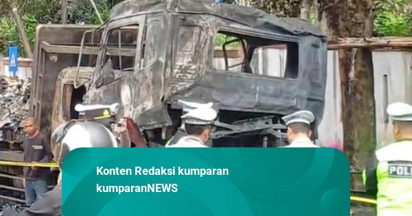 2 Orang Alami Luka Bakar Serius Imbas Truk BBM Terguling dan Terbakar di Cianjur