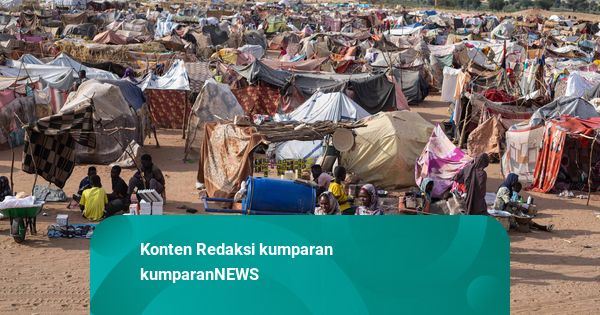 Foto: Gelombang Pengungsi Warga Sudan Terus Padati Kamp Pengungsian Um Yanqur