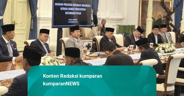 Prabowo Langsung Beri Arahan ke Komisi Percepatan Reformasi Polri di Istana