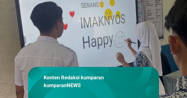 Potret Belajar Menyenangkan Siswa Samarinda Pakai Papan Interaktif dari Prabowo