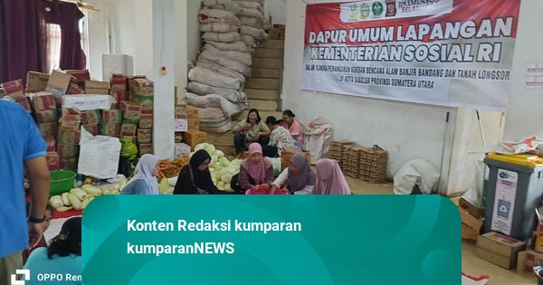 Kemensos Bikin Dapur Umum di Aceh, Sumbar, Sumut: 164 Ribu Porsi per Hari