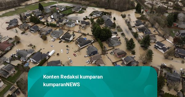 Foto: Washington di AS Terkepung Banjir, 46 Ribu Orang Dievakuasi