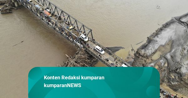 Foto: Sempat Terputus Akibat Banjir, Jembatan Bireuen-Aceh Utara Kini Tersambung