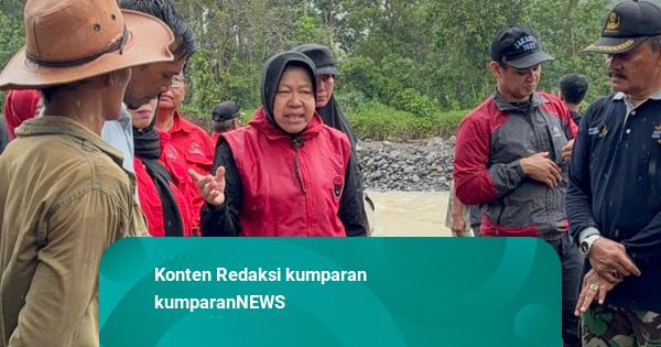 Tembus Lumpur-Hujan, Risma Kirim Bantuan ke 2 Kabupaten Terdampak Banjir Sumbar