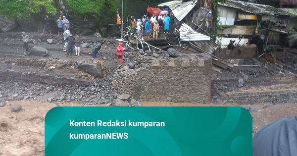 Banjir Bandang Kembali Terjang Wisata Guci, 3 Jembatan Putus dan Pemandian Rusak