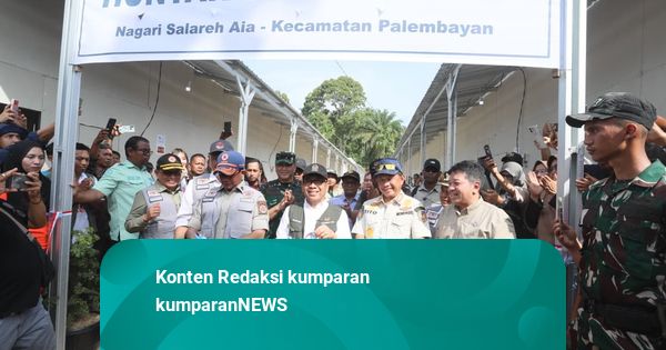 Resmikan Huntara di Agam, Tito Dorong Percepatan Bantuan-Validasi Data Korban