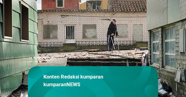 Foto: Portugal Dihantam Badai Kristin