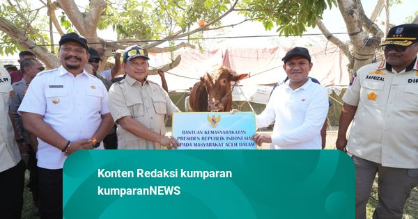 Kasatgas Tito Serahkan Bantuan Sapi Presiden Prabowo kepada Masyarakat Aceh
