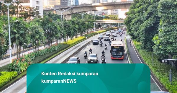 Kawasan Sudirman Lengang di Hari Pertama WFH ASN