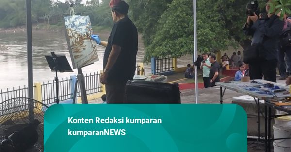 Saat SBY Lukis Bengawan Solo lalu Hujan: Insyaallah Barokah
