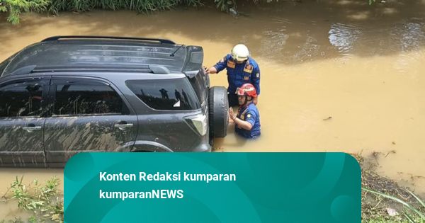 Diduga Sopir Mengantuk, Mobil Nyemplung ke Kali M1 Bandara Soetta