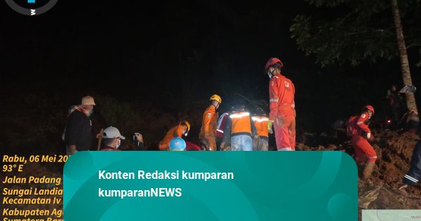 3 Rumah di Agam Sumbar Tertimbun Longsor: 1 Orang Tewas, 6 Dirawat di RS