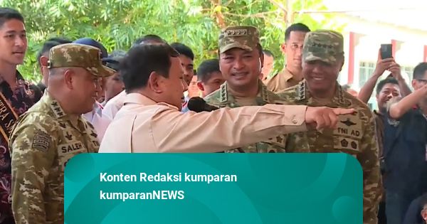 Saat Prabowo 'Prank' KSAU dan Wapang Pimpin Anak-Anak Bernyanyi di Pulau Miangas