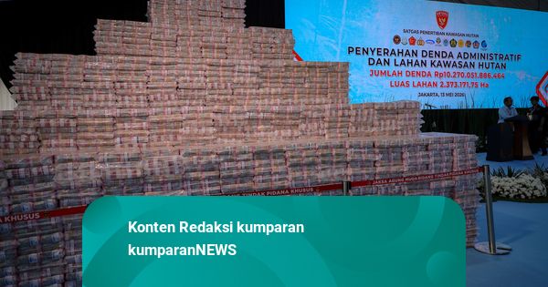 Foto: Gunungan Uang Rp 10 T yang Bakal Diserahkan Satgas PKH ke Negara