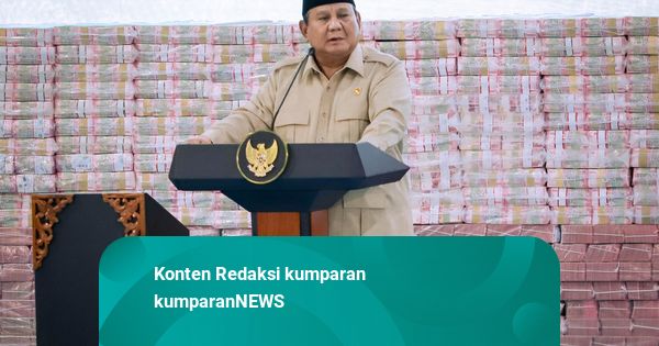 Pidato Prabowo di Depan Gunungan Uang Triliunan Rupiah Hasil Rampasan Satgas PKH