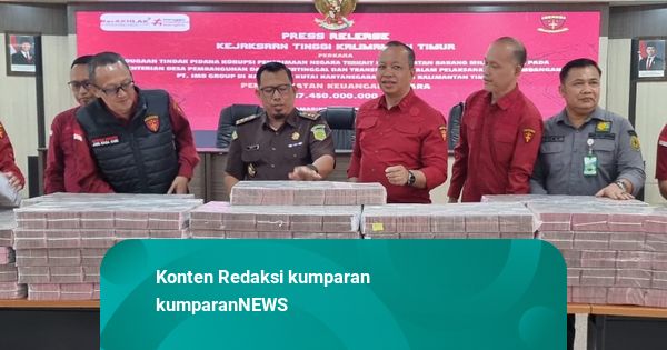 Kejati Kaltim Pamerkan Uang Rp 57 Miliar dari Kasus Korupsi Tambang