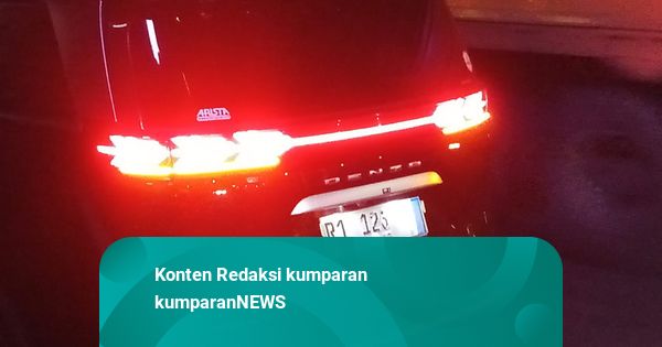 Gunakan Nopol R1, Pengendara Mobil Ditilang Polisi di Tangerang