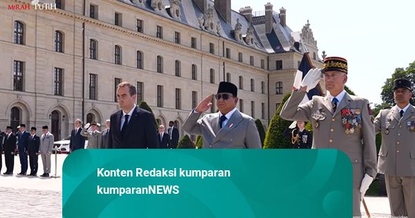 Kunjungan ke Prancis, Prabowo Tiba di Istana Elysee, Disambut Menhan Sebastien