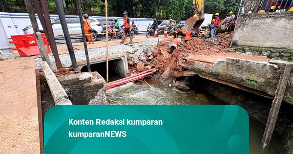 Perbaikan Jalan Amblas Lenteng Agung Sudah 70%, Ditargetkan Rampung Pekan Ini