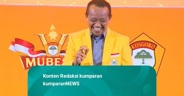 Momen Bahlil Kaget-Tertawa Disambut Lagu 'MBG’ Saat Buka Mubes V Kosgoro 1957