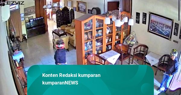 Pencuri Rumah Eks Walkot Surabaya Terekam CCTV: Pakai Helm, Wajah Terlihat Jelas
