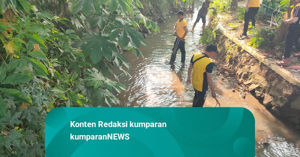 Aksi Bersih-bersih Sungai Polsek Cisauk Sambut Hari Bhayangkara