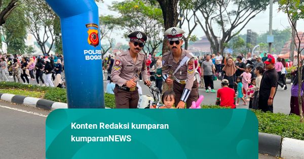Rayakan Hari Bhayangkara, Polres Bogor Olahraga Bareng Warga di CFD Cibinong