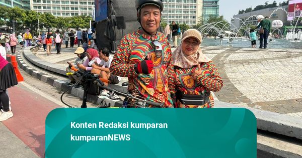 Cerita Warga Tangerang Gowes ke Bundaran HI demi Meriahkan HUT Jakarta